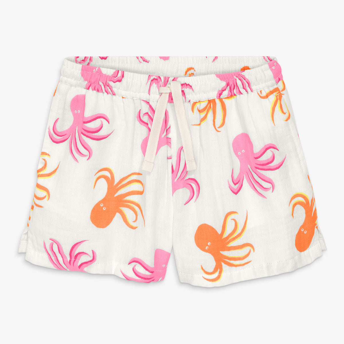 Clearance kids cotton gauze beach short in octopus pals