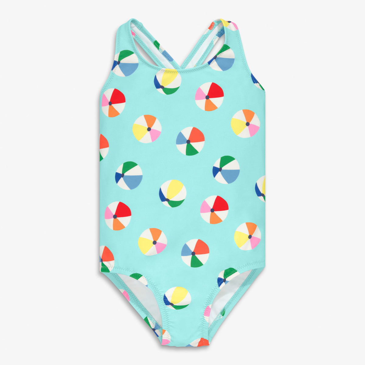 Clearance kids tank swimsuit in beach balls