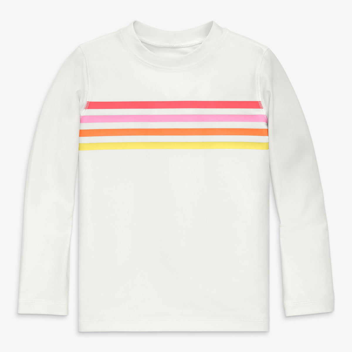 Clearance kids tonal banner long sleeve rash guard in warm-multi-banner