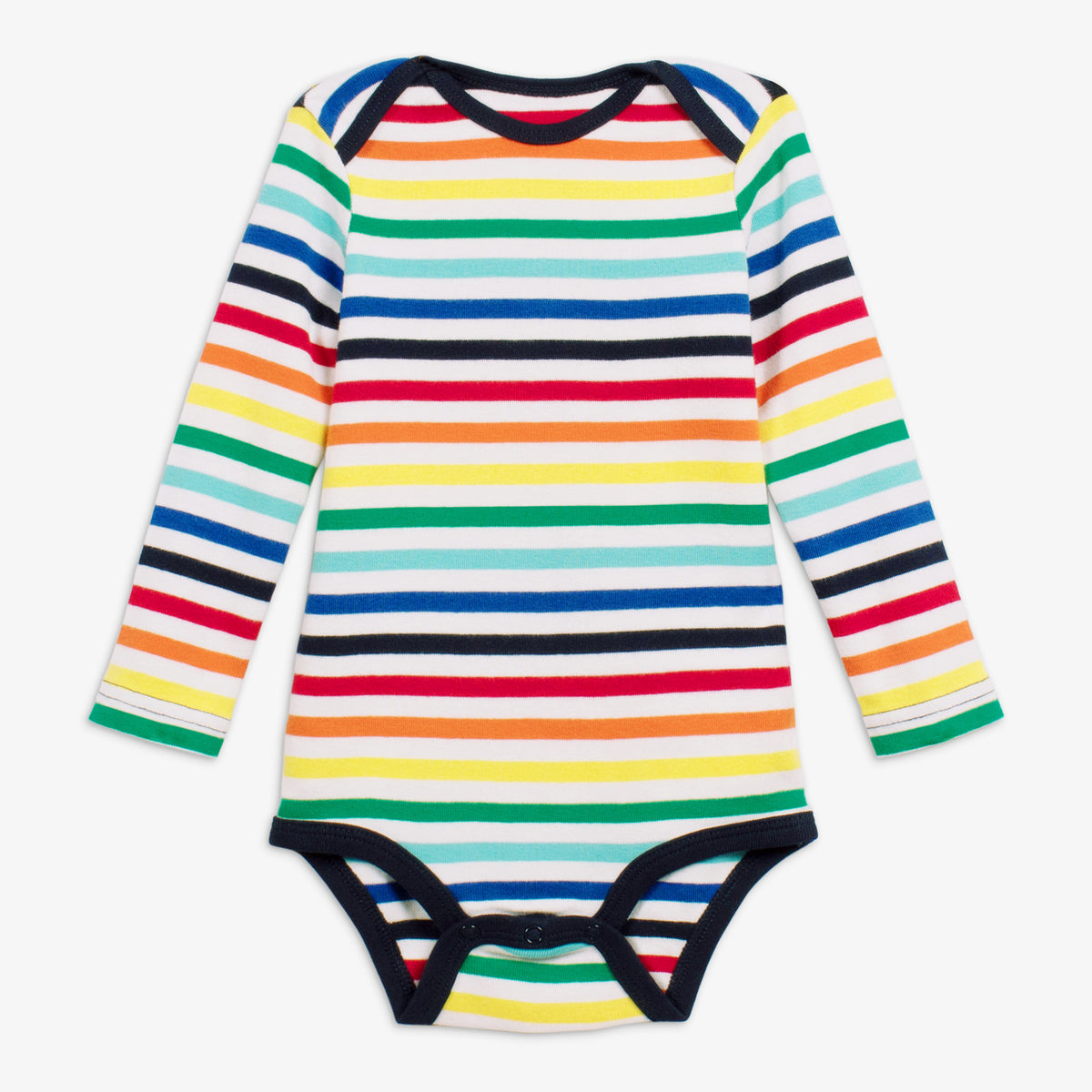 Clearance babysuit in rainbow stripe in rainbow-ivory