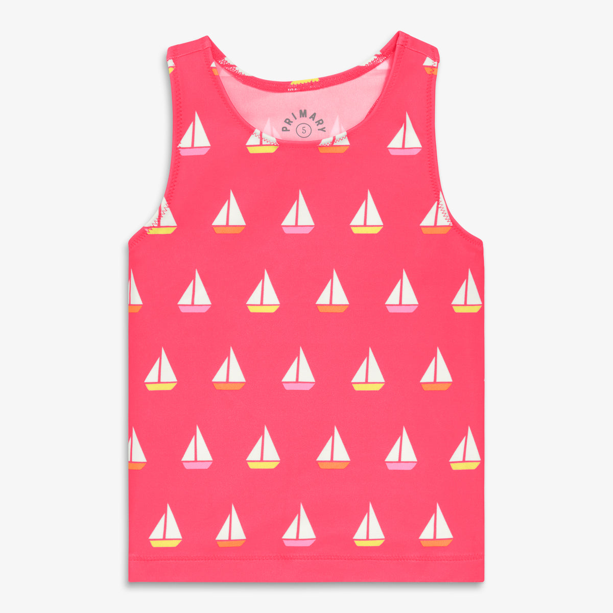 Clearance kids swim tank in sailboats in bright-azalea-sailboats