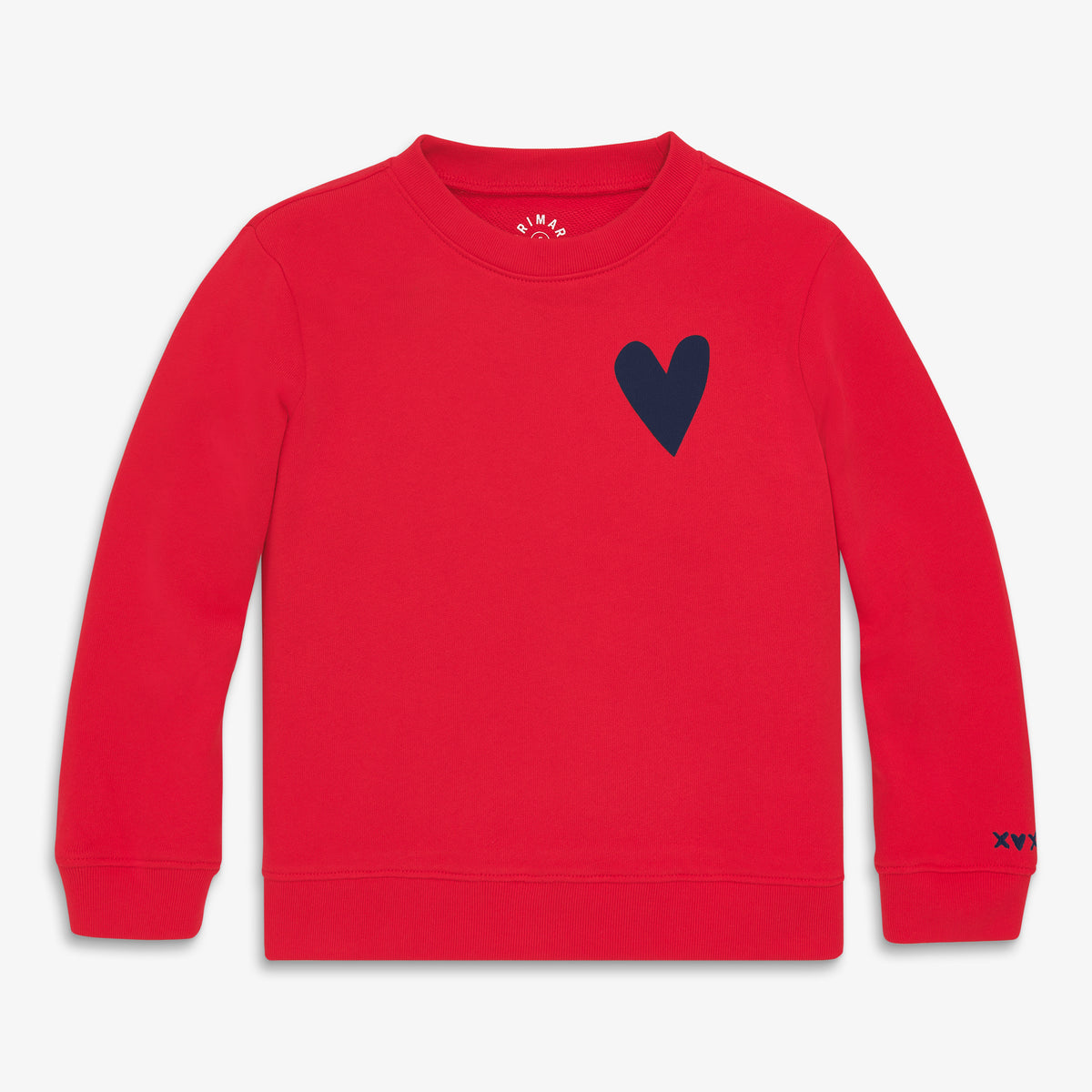 Kids sweatshirt with heart in lollipop-navy