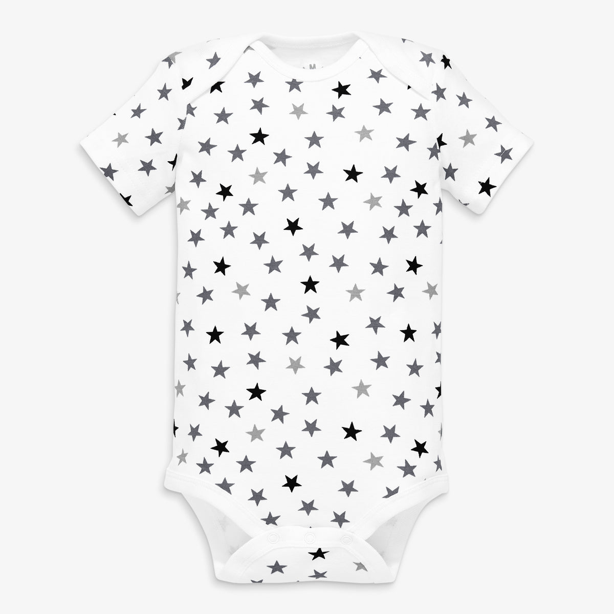 Clearance organic short sleeve babysuit in mini star