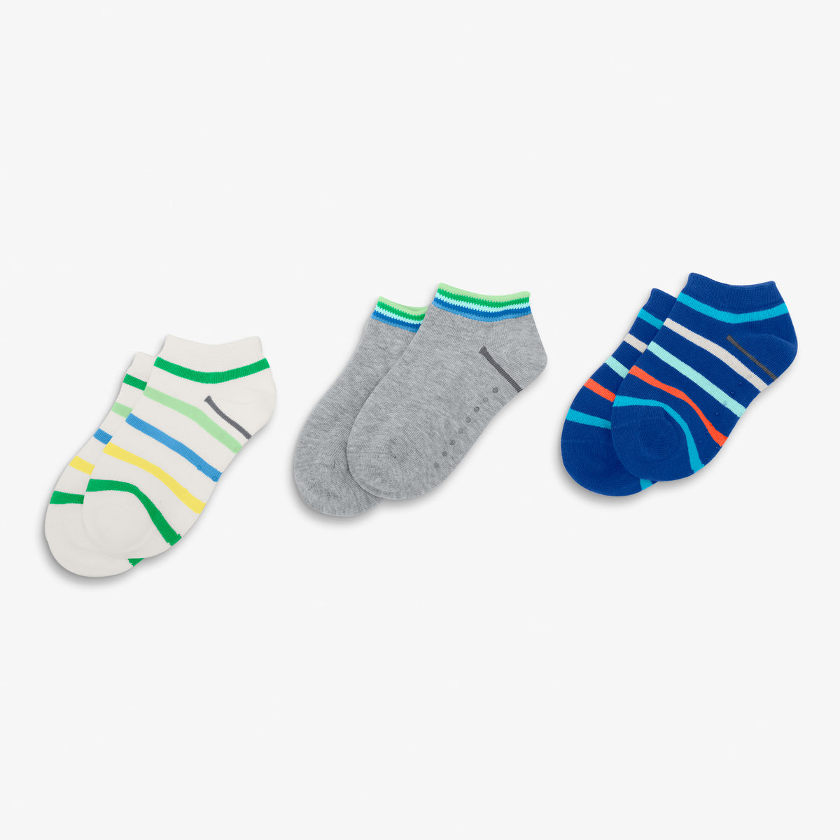 Clearance kids ankle sock 3-pack in stripes mix