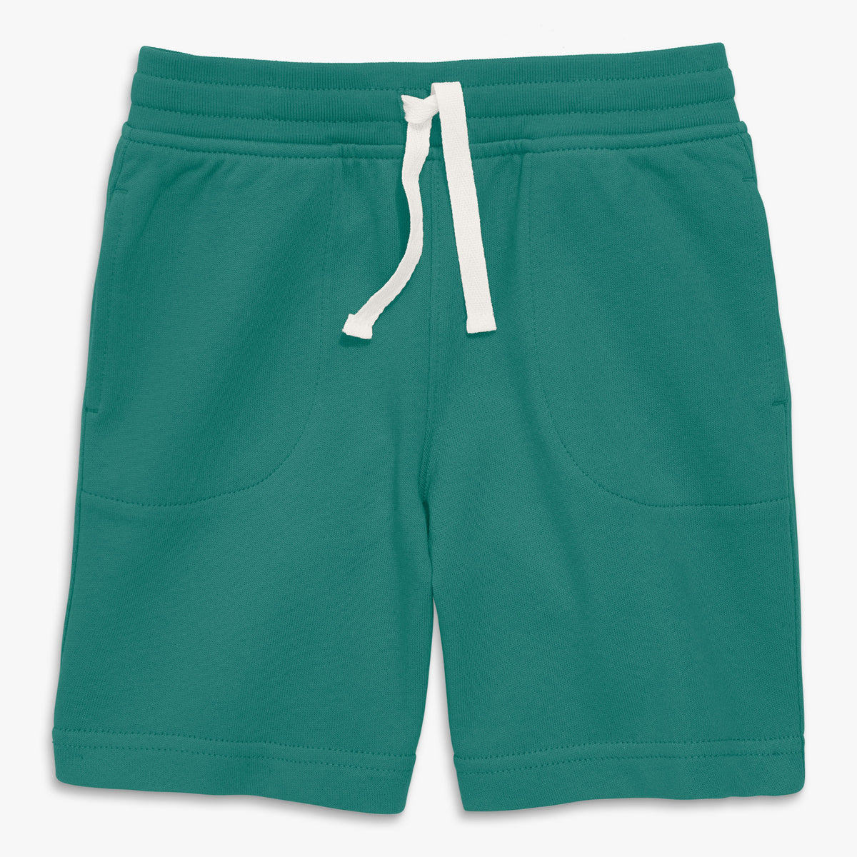 Kids gym short in seasonal colors in sunwashed-teal