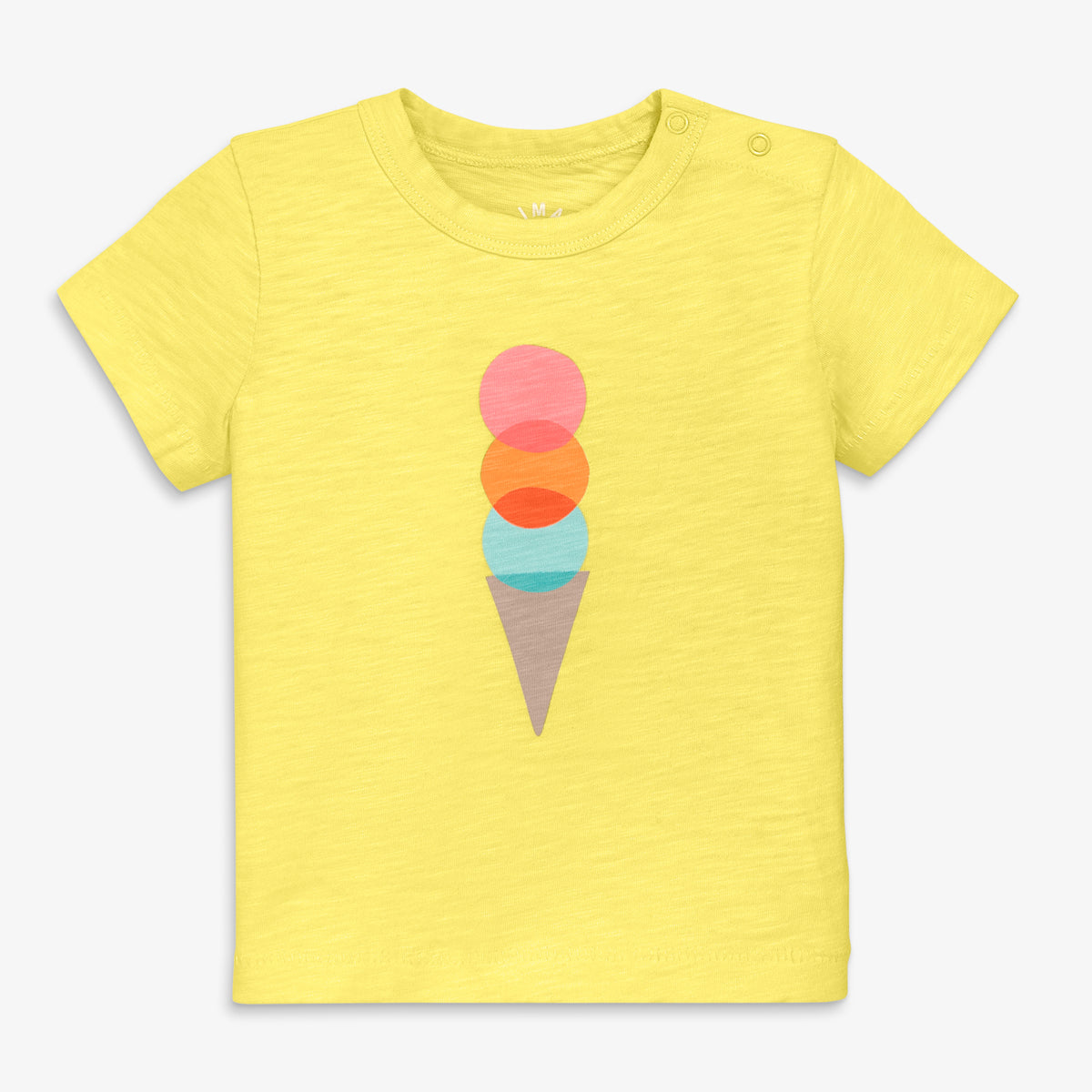 Clearance baby rainbow scoops tee in banana-scoops