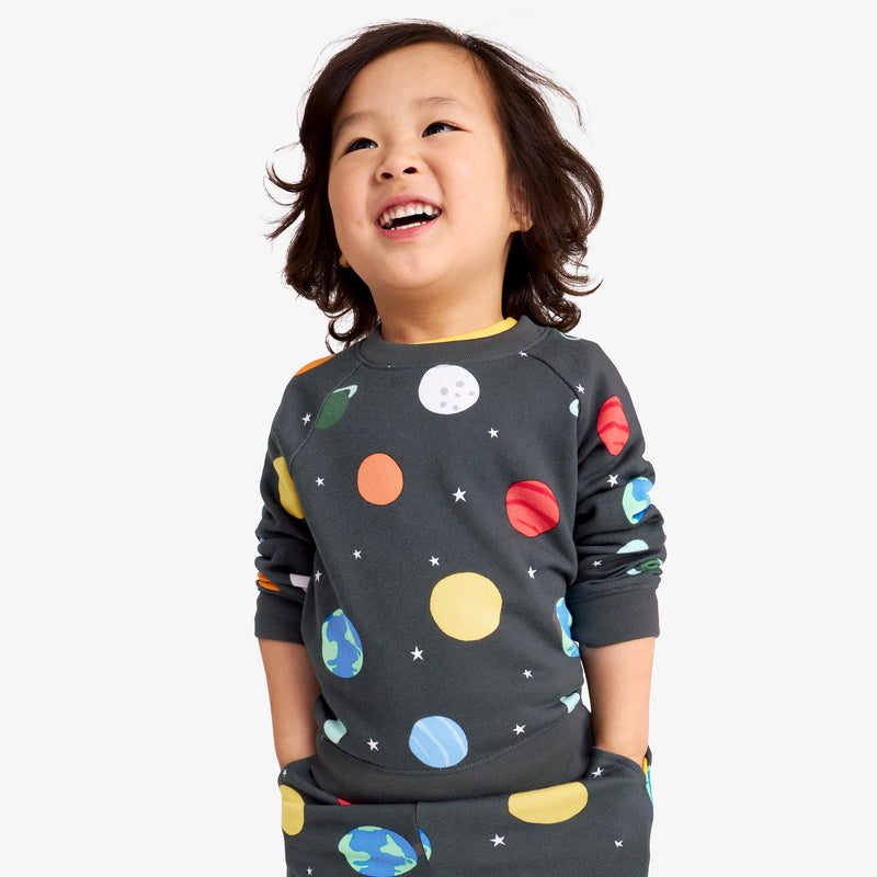 Kids sweatshirt in rainbow galaxy