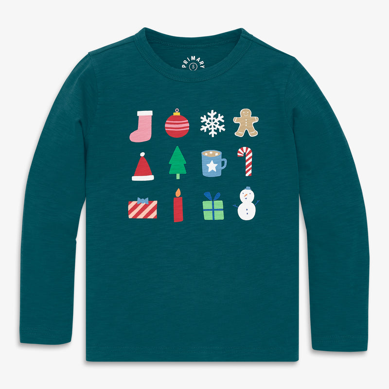 Kids long sleeve holiday treats tee