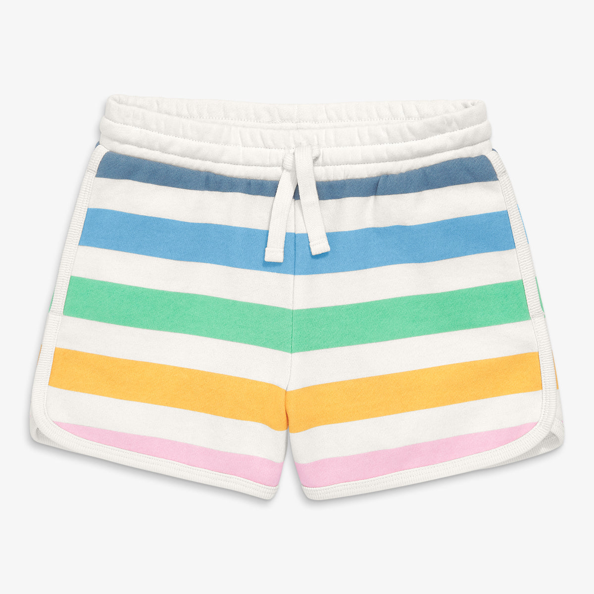 Kids recess short in candy stripe in ivory-candy-stripe