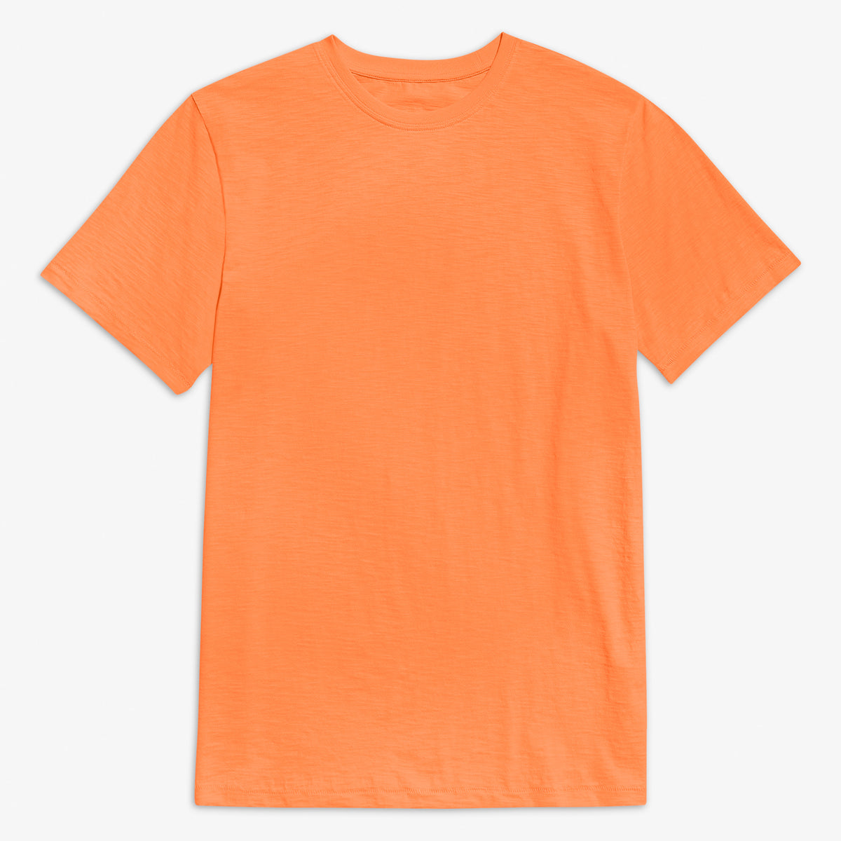 Clearance unisex fit slub crewneck tee in seasonal colors in cantaloupe