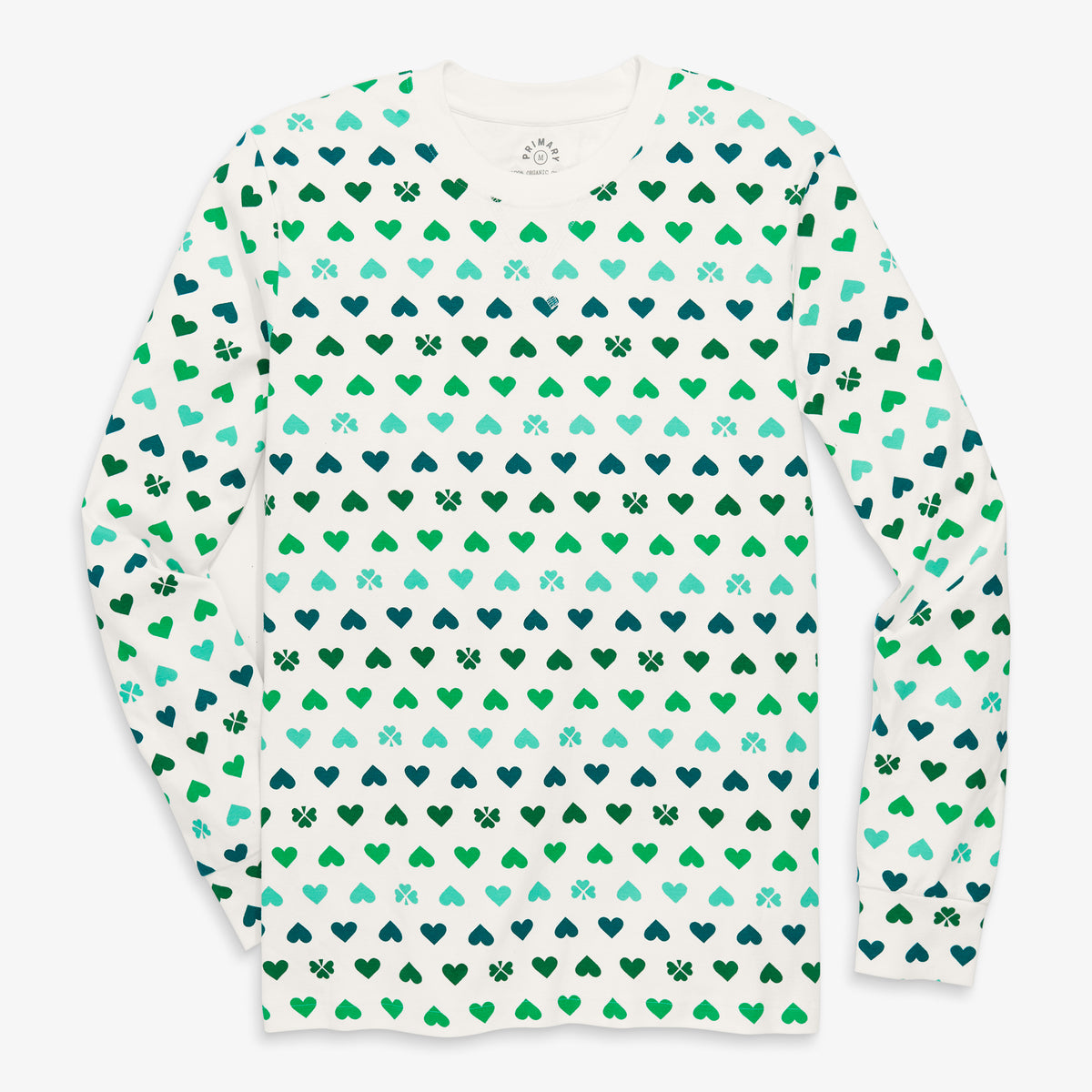 Clearance unisex fit organic pj top in lucky clovers in lucky-clovers
