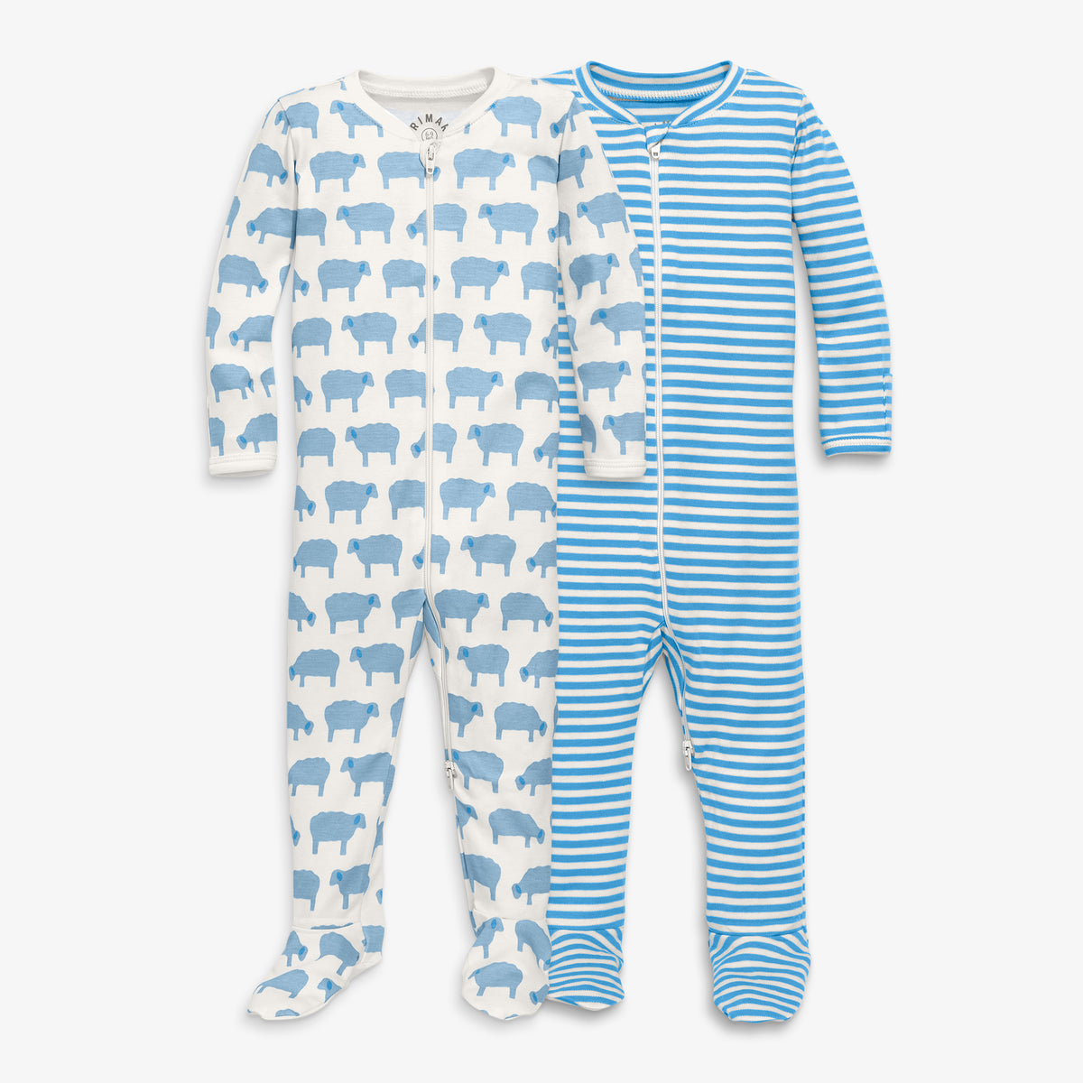 Baby organic zip footie 2-pack gift set