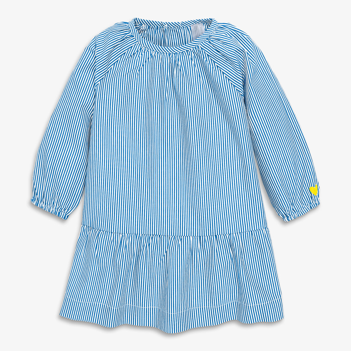 Clearance baby popover dress in stripe in blueberry-white-vertical-stripe