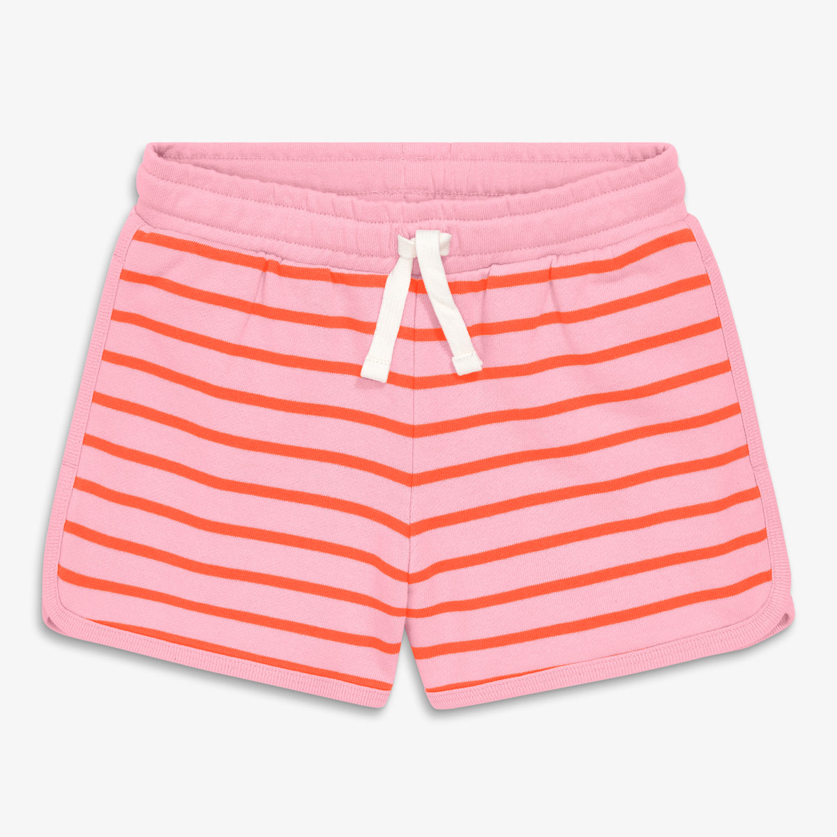 Kids stripe recess short in blossom-clementine-stripe