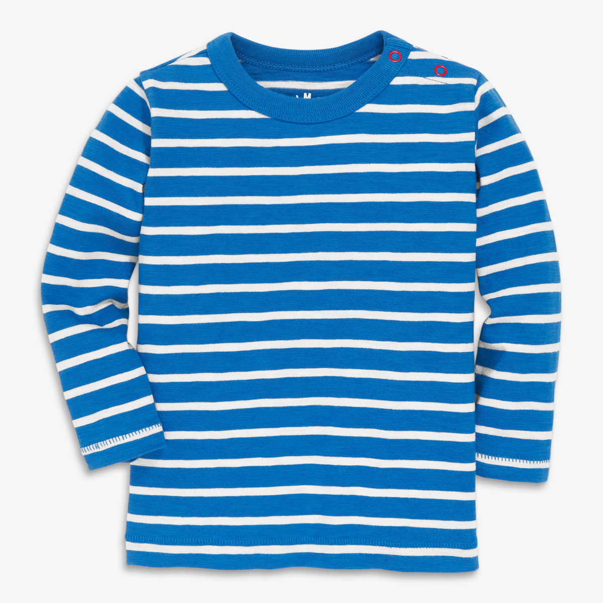 Clearance baby long sleeve tee in stripe in blueberry-stripe