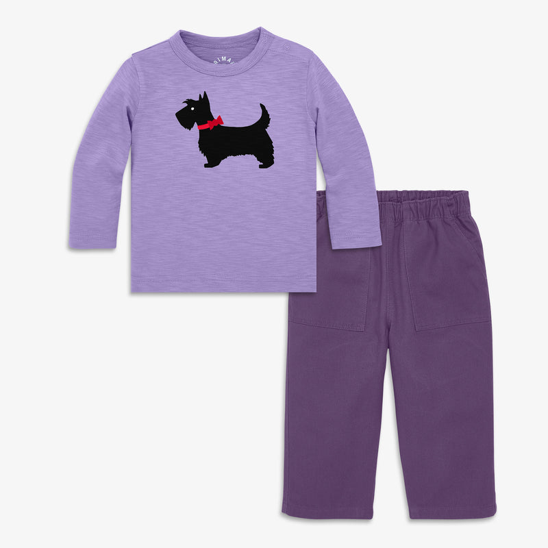 Baby scottie tee & pocket pant set