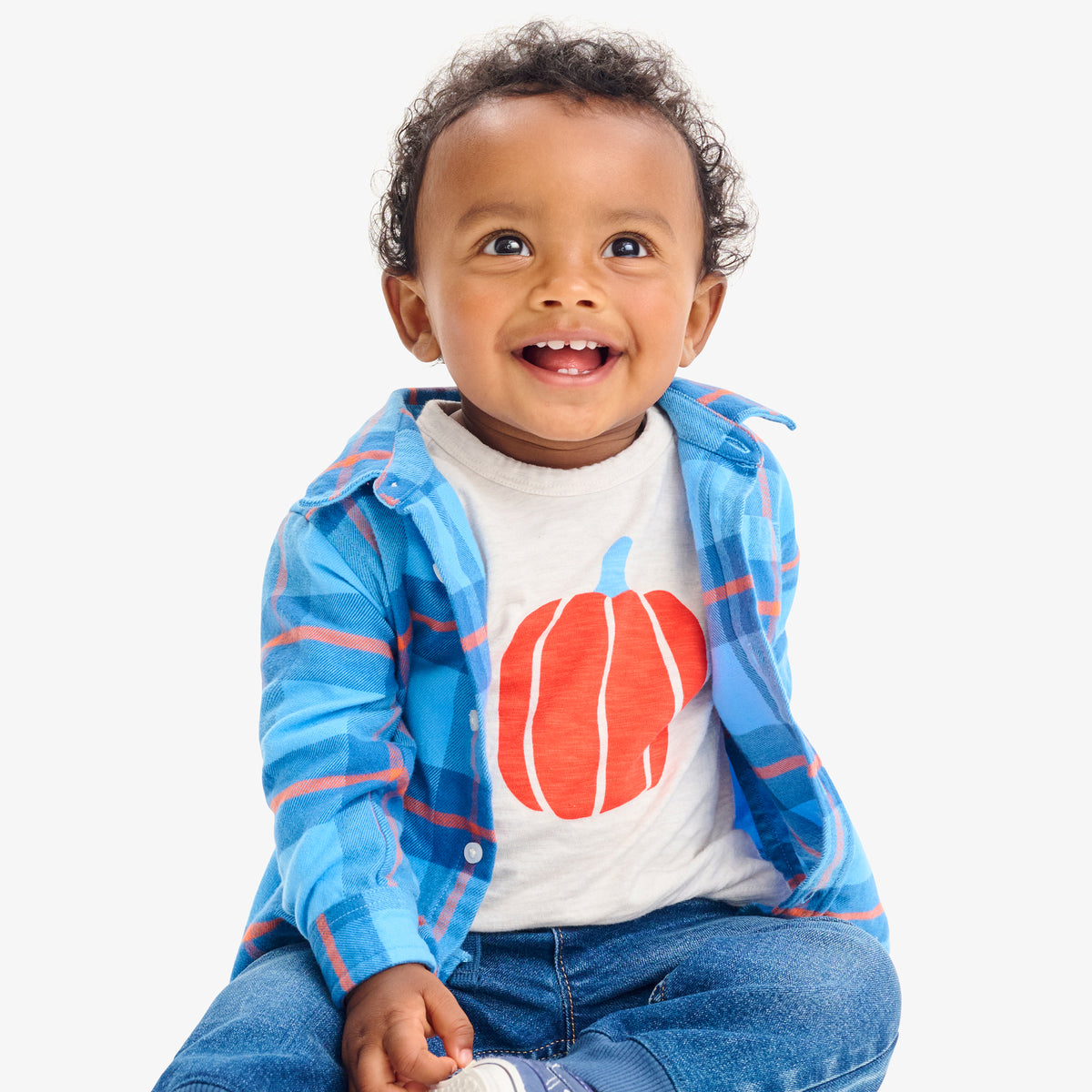 Clearance baby long sleeve pumpkin tee