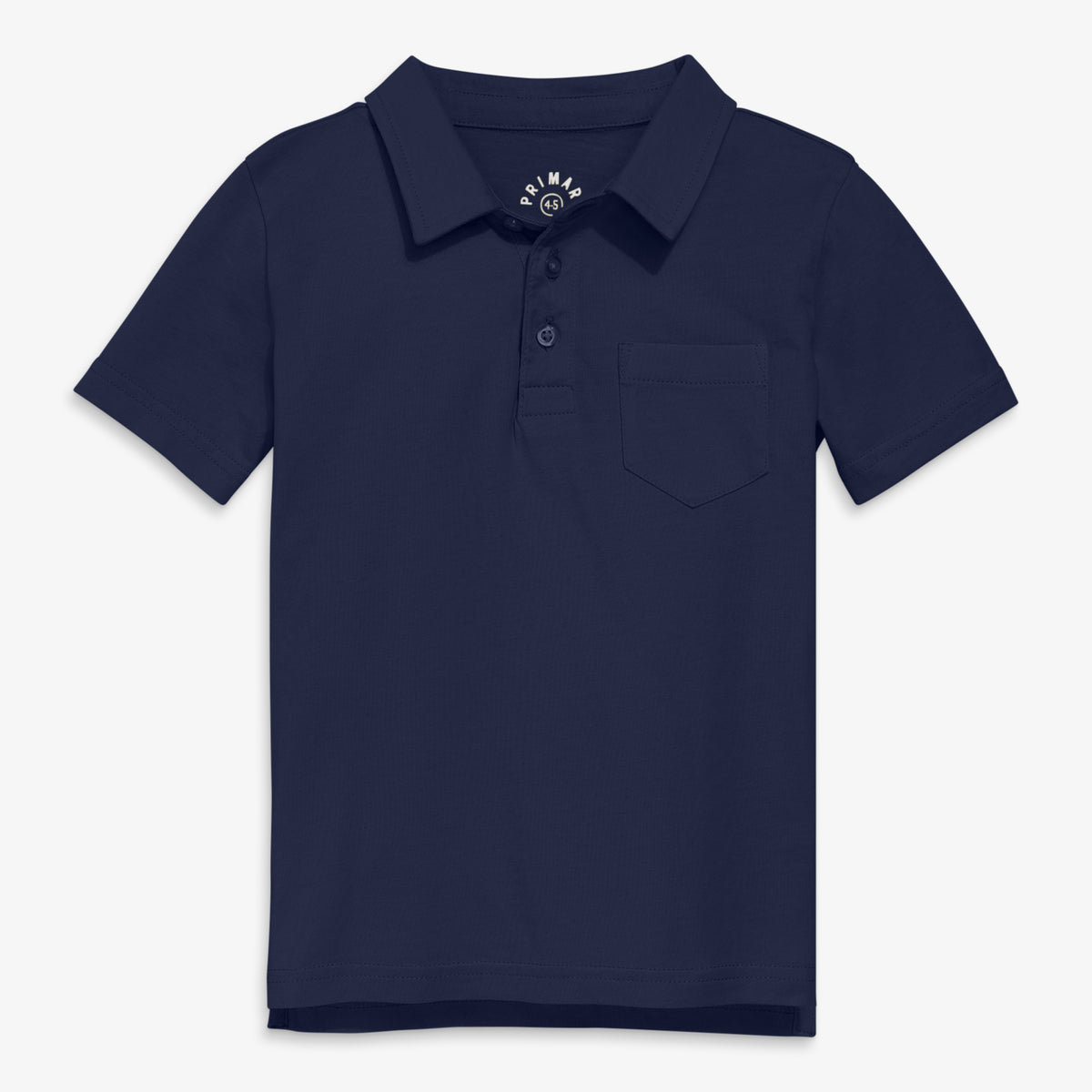 Kids short sleeve polo in navy