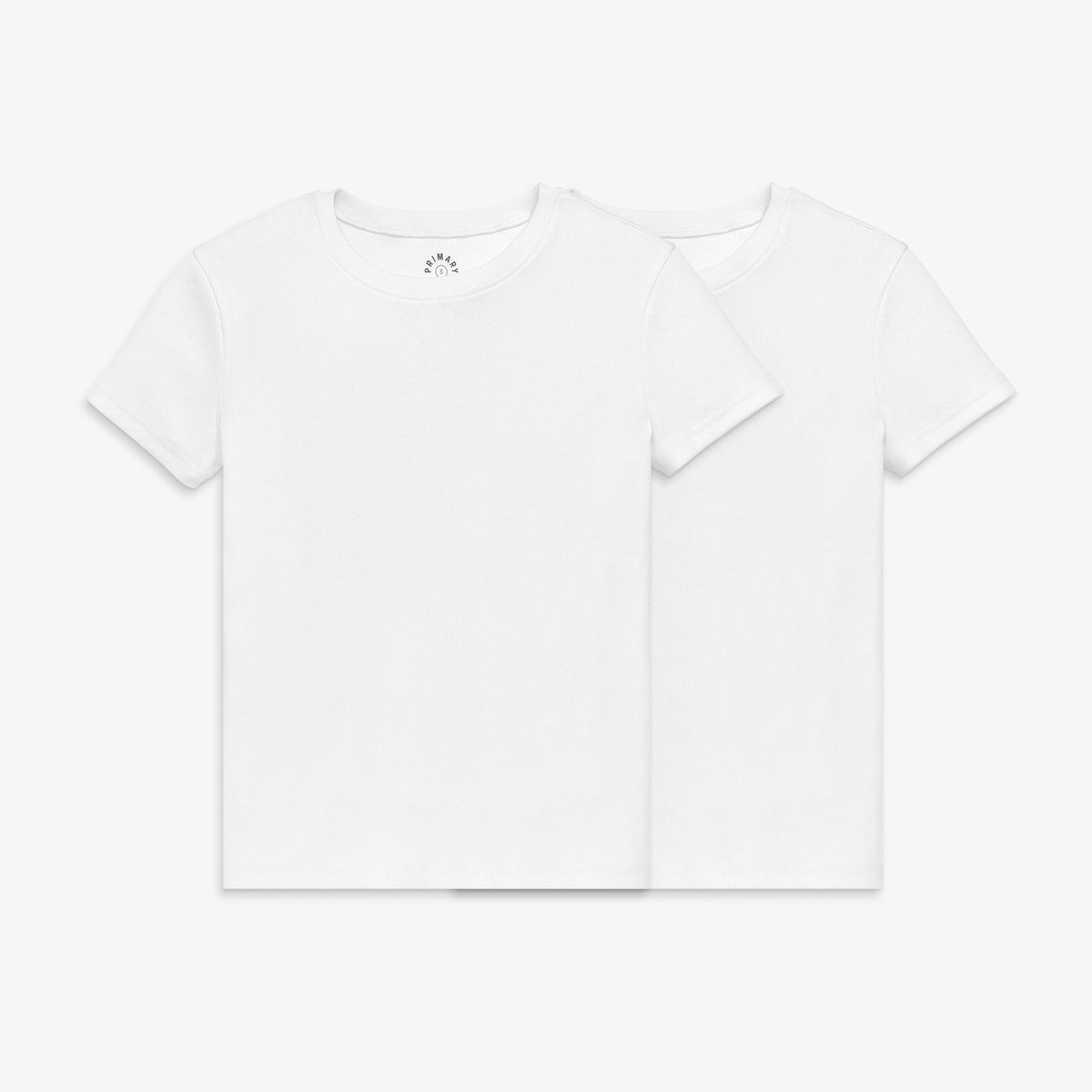 Women's fit rib tee 2-pack in white
