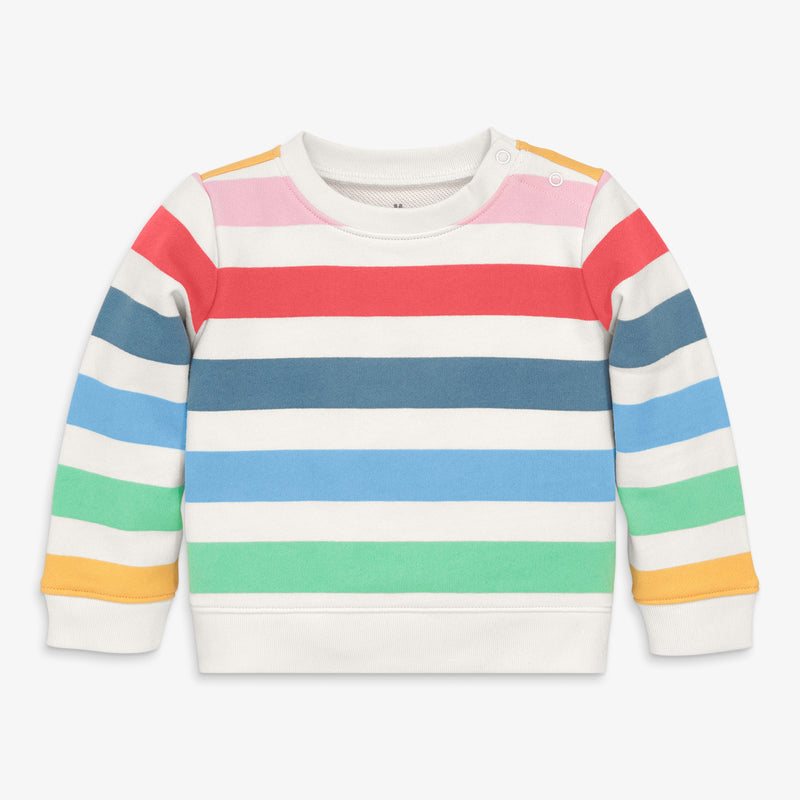 Baby sweatshirt in candy stripe in ivory-candy-stripe