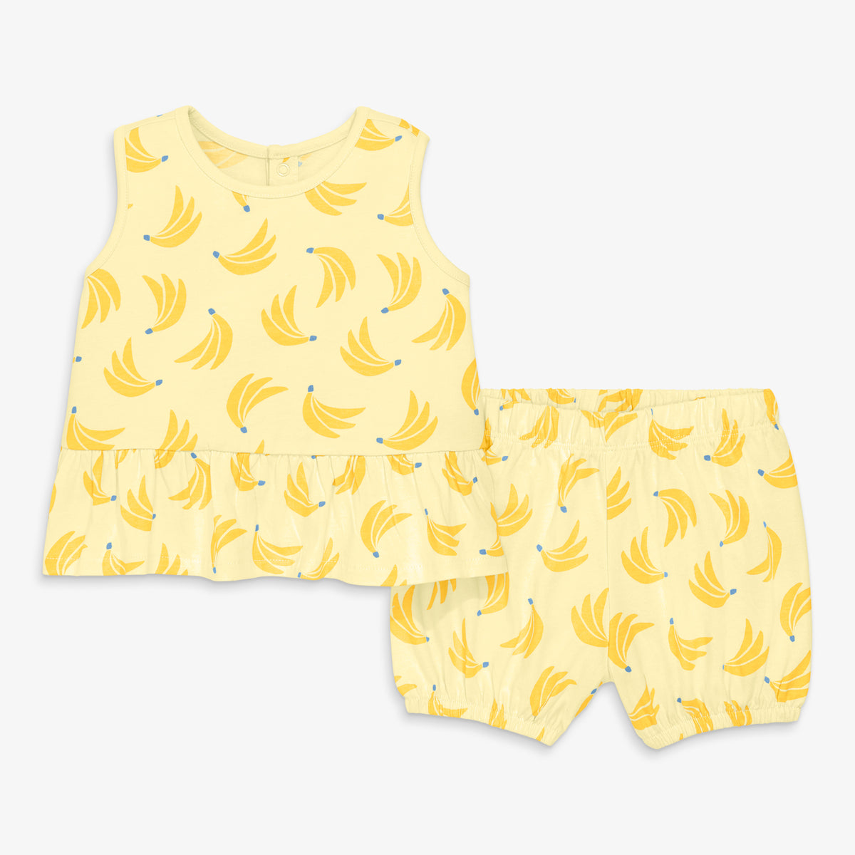 Clearance baby tank and shorts set in bananas in light-banana-bananas