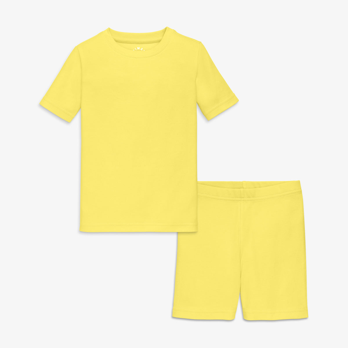 Kids organic short sleeve PJ set in banana