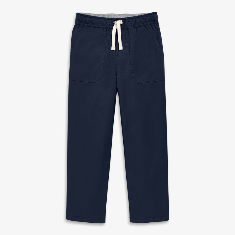 Kids lined stretch chino pocket pant in dark-navy