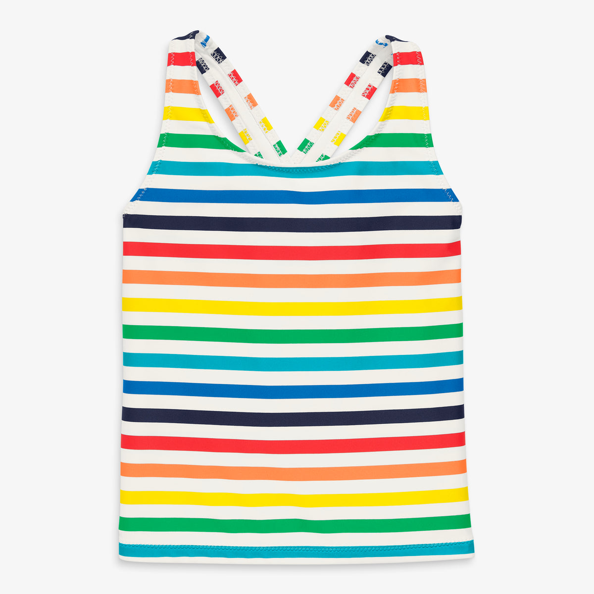 Clearance kids swim top in rainbow stripe