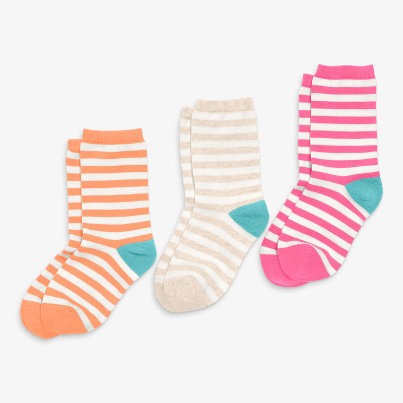 Kids crew sock 3-pack in stripe