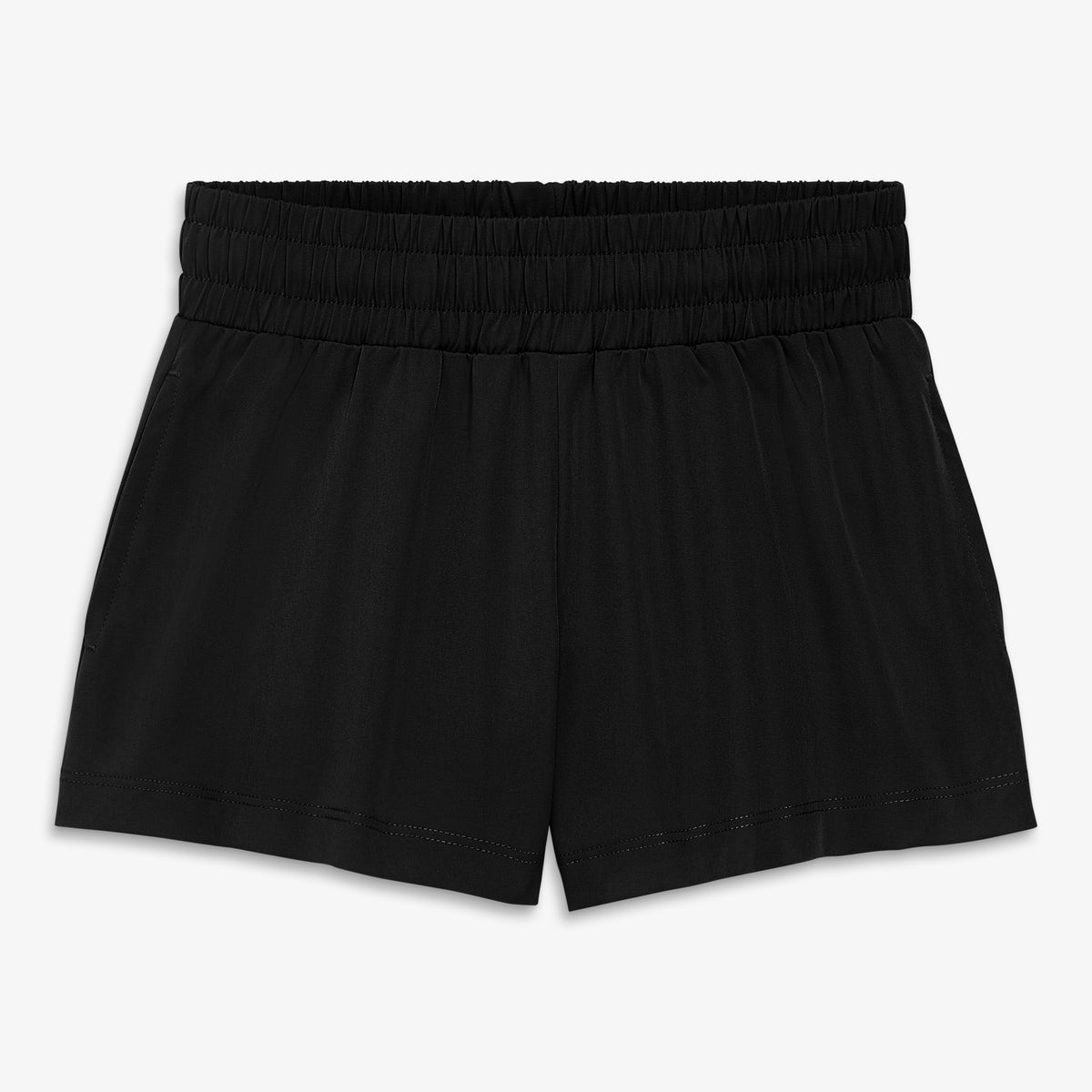 Kids StayCool stretch swing shorts in black
