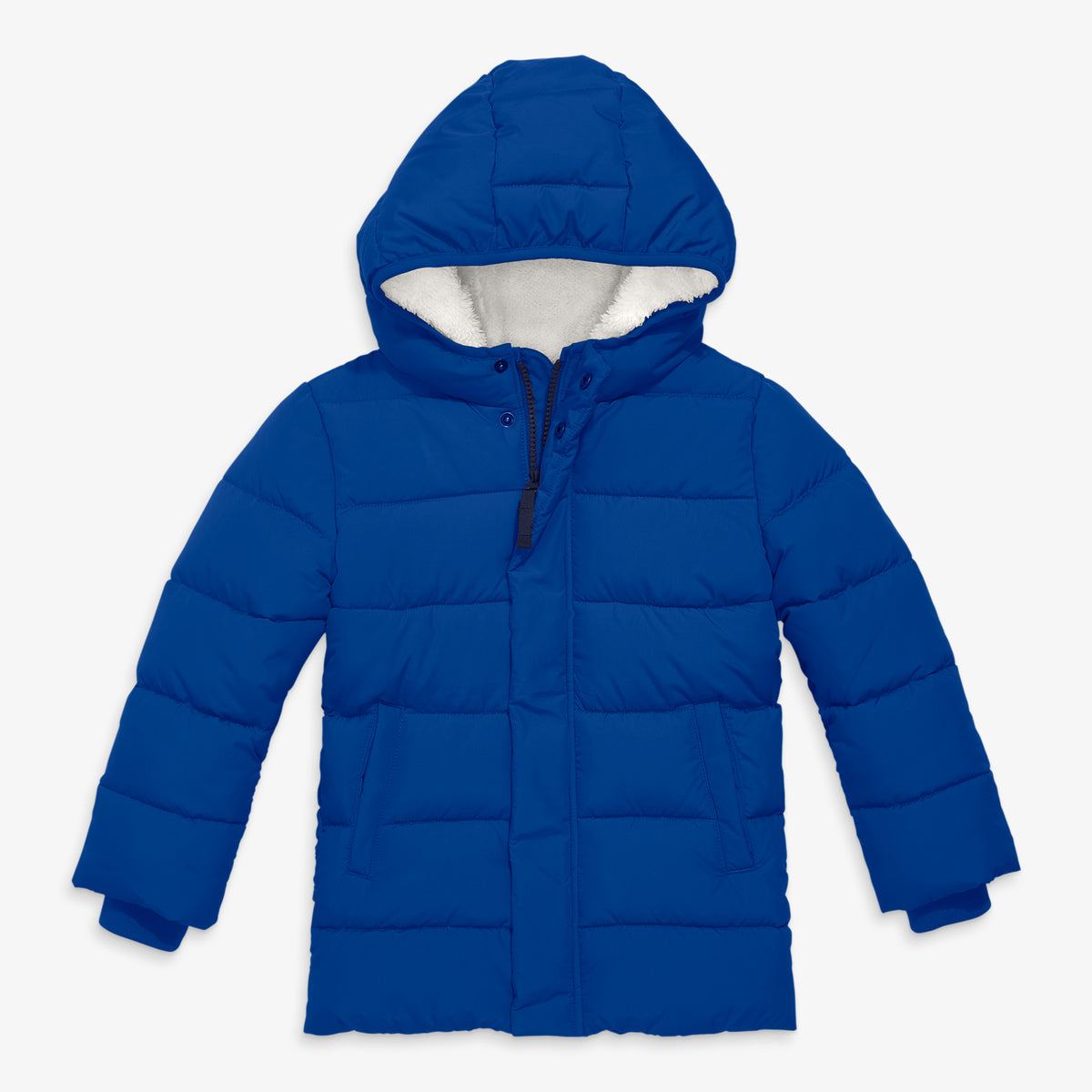 Clearance kids parka puffer coat in blue-jay