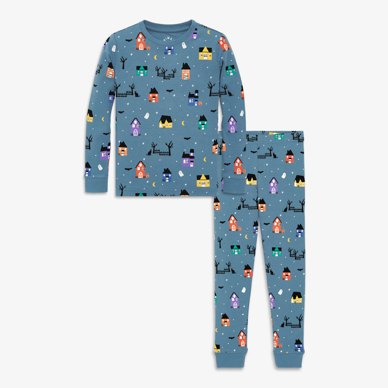 Kids organic PJ set in spooky village