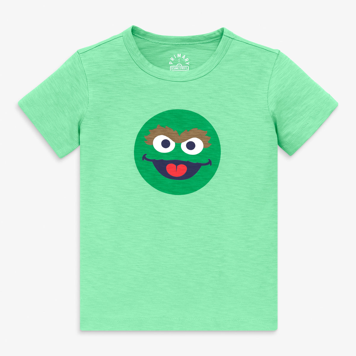 Kids Oscar the Grouch tee in clover-grouch