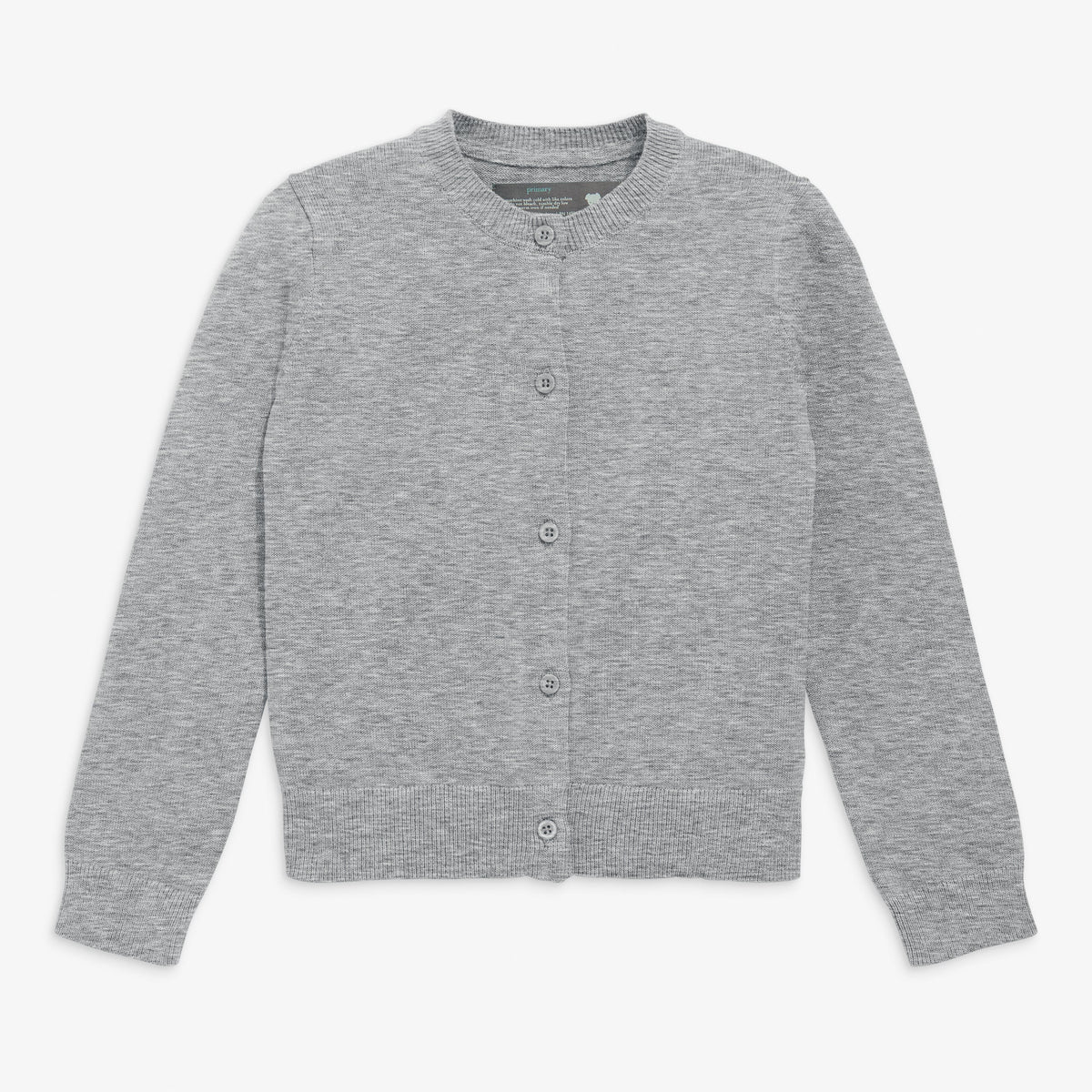 Kids cotton cardigan in heather-gray
