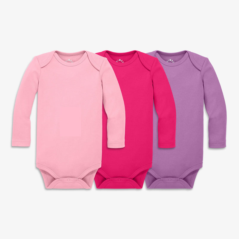 Organic long sleeve babysuit 3-pack