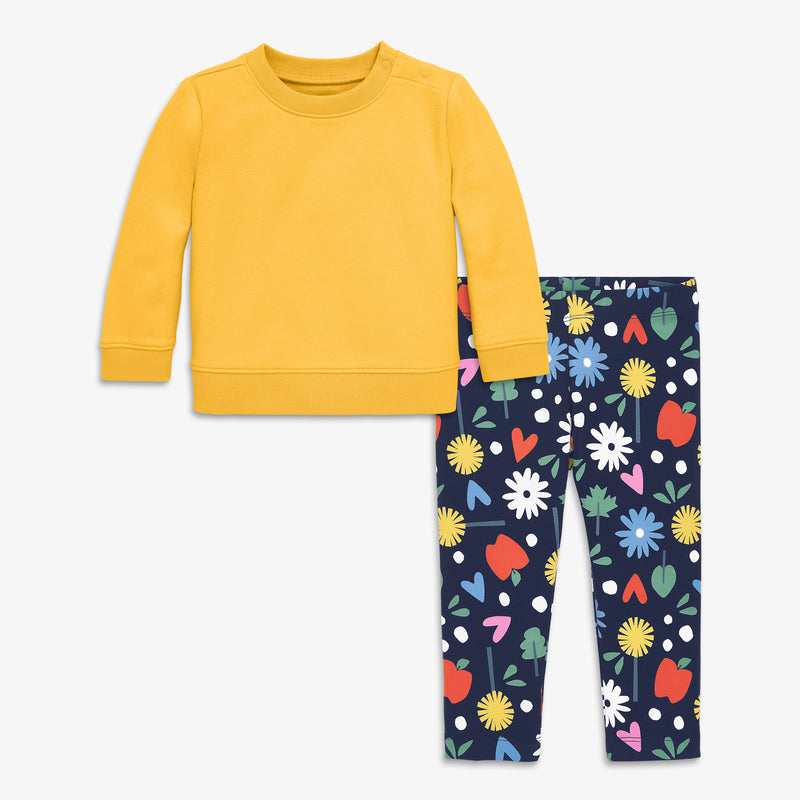 Baby sweatshirt and legging set