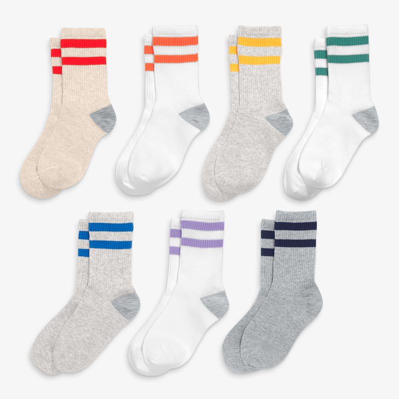 Kids athletic sock 7-pack