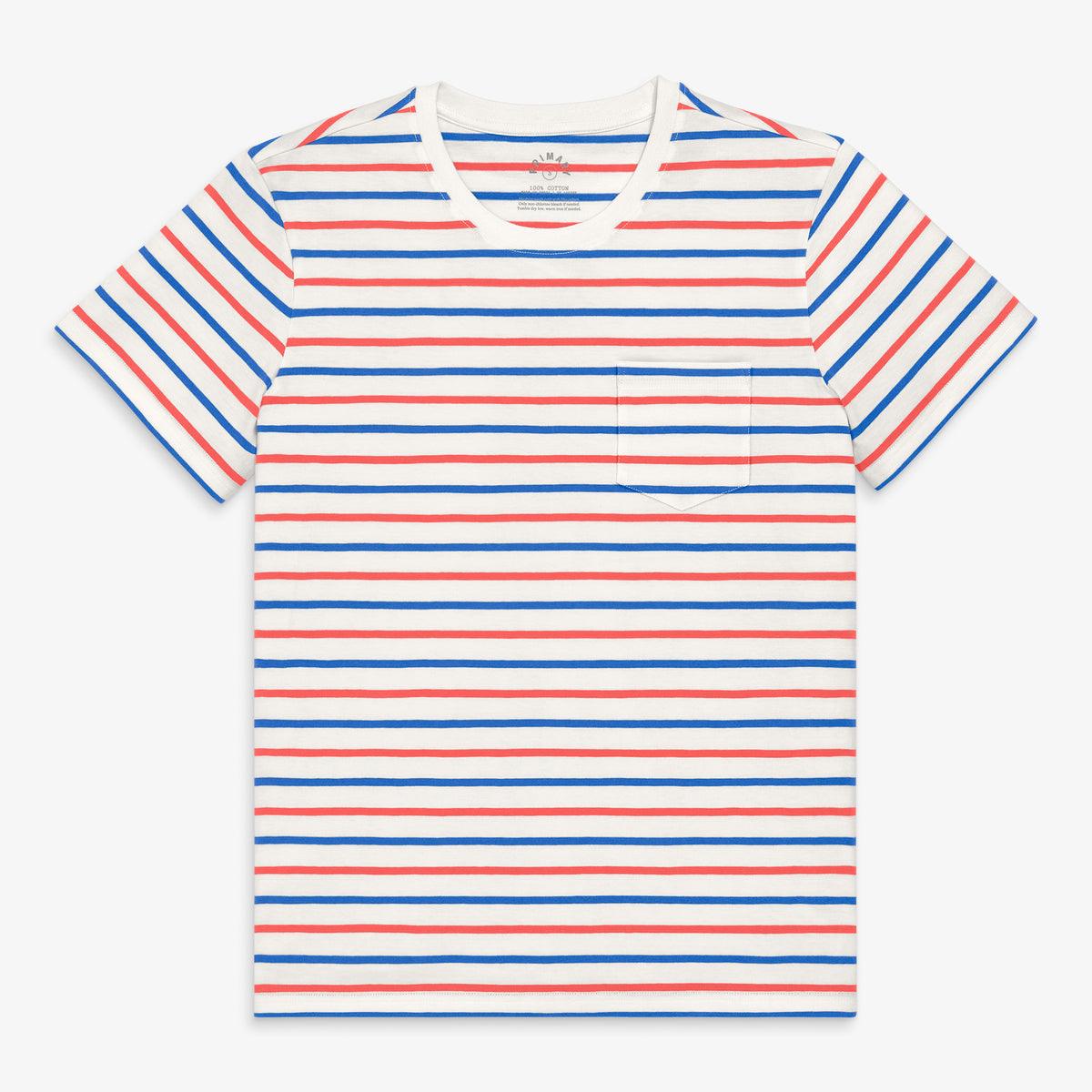 Clearance unisex fit classic tee in multi stripe in blueberry-strawberry-stripe