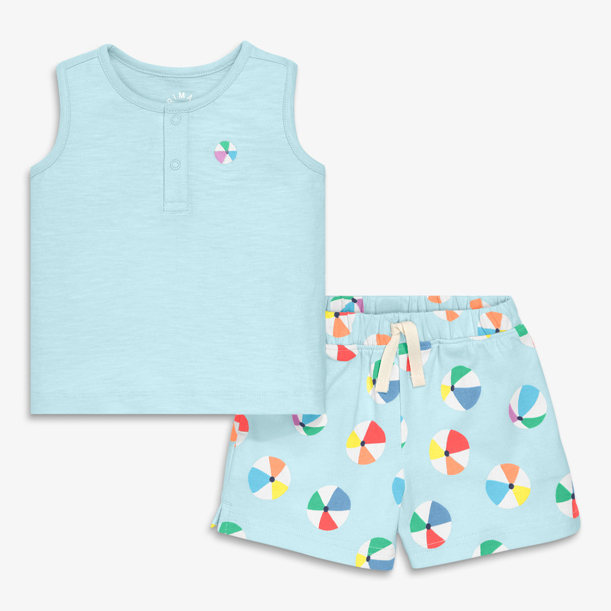 Clearance baby tank and shorts set in beach balls in saltwater-beach-balls
