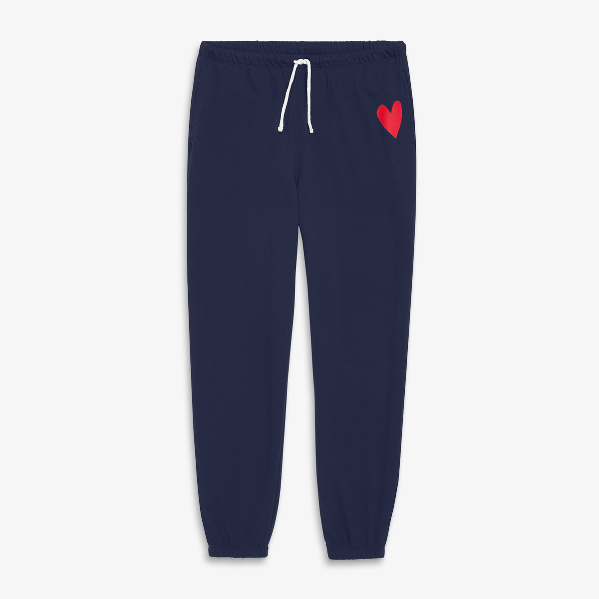 Clearance women's fit 24/7 heart sweatpant (ankle length) in navy-lollipop