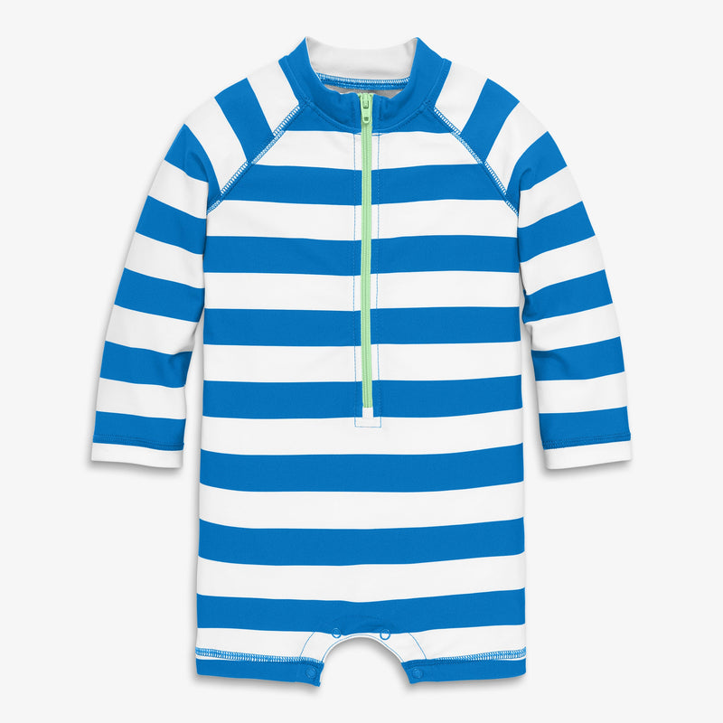 Clearance baby one-piece rash guard in stripe