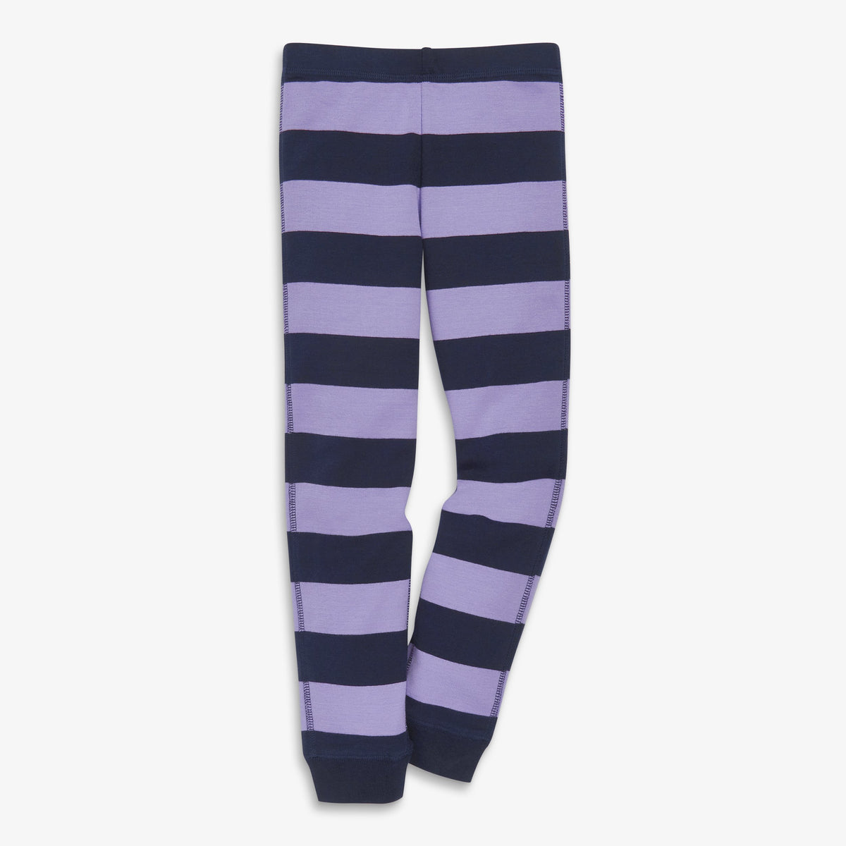 Clearance kids organic pj pant in bold stripe in iris-navy-stripe