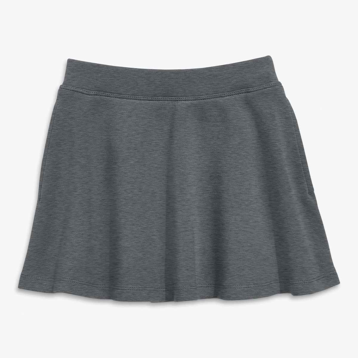 Kids ponte skirt in heather-charcoal