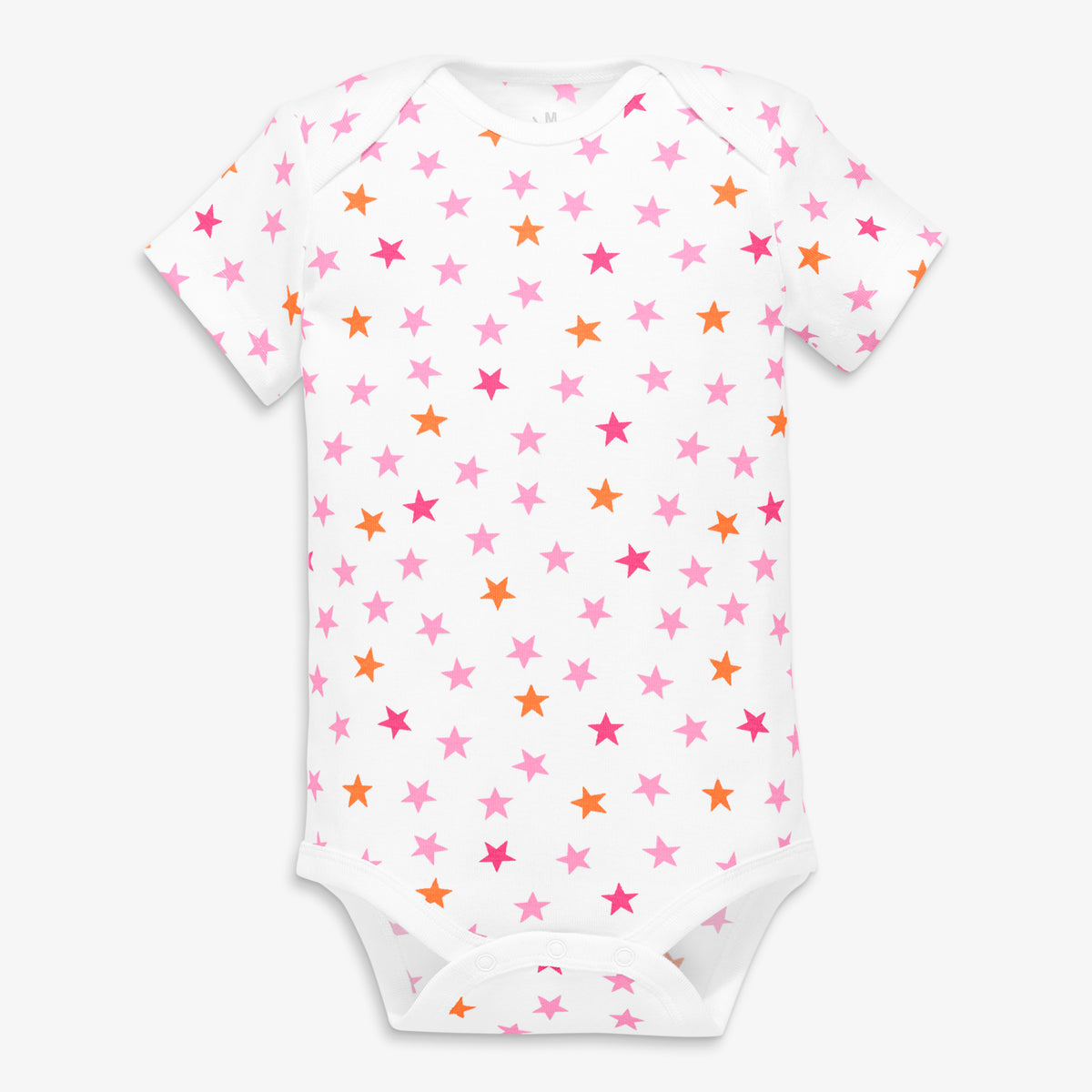 Clearance organic short sleeve babysuit in mini star in gumball-mini-star-bright