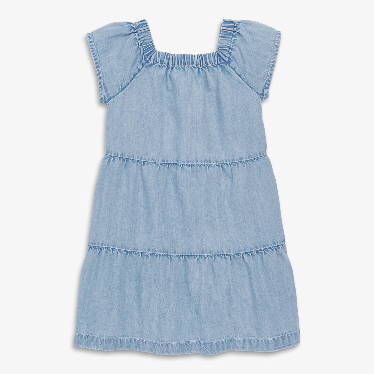 Kids chambray picnic dress in classic-chambray