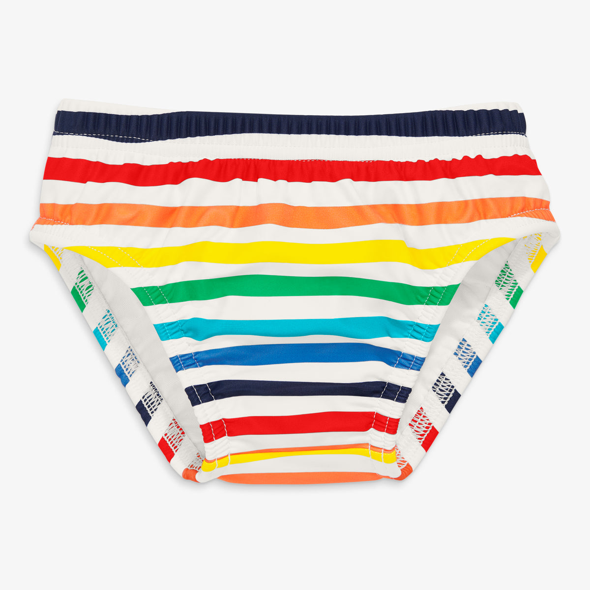 Clearance swim diaper in rainbow stripe in ivory-bright-rainbow-stripe