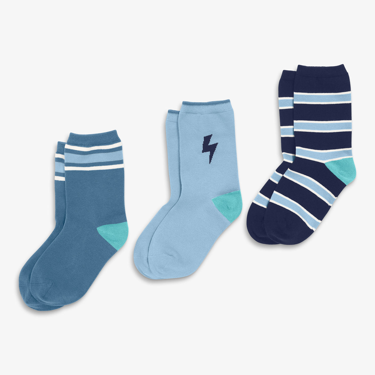 Clearance kids crew sock 3-pack in moonlight mix in moonlight-mix