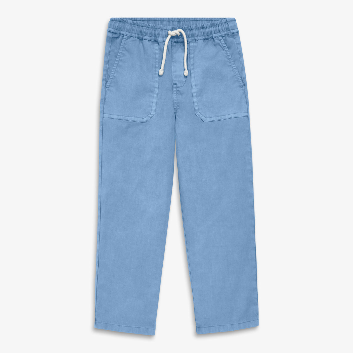 Kids garment dyed stretch chino pocket pant in garment-dye-vintage-blue