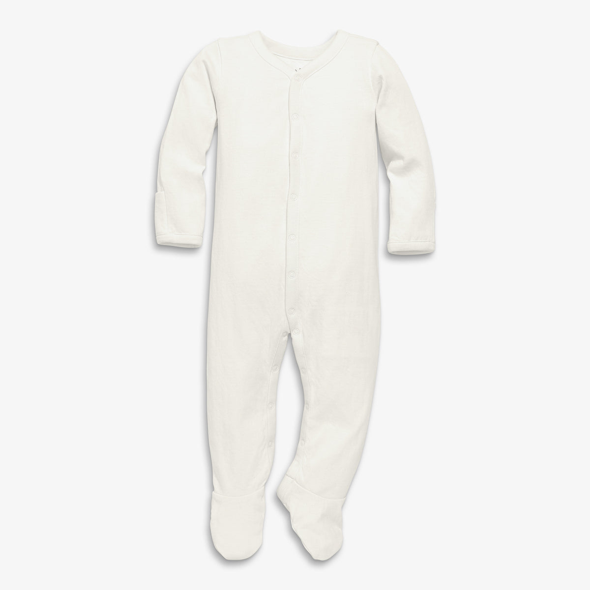 Clearance baby pointelle snap footie in ivory
