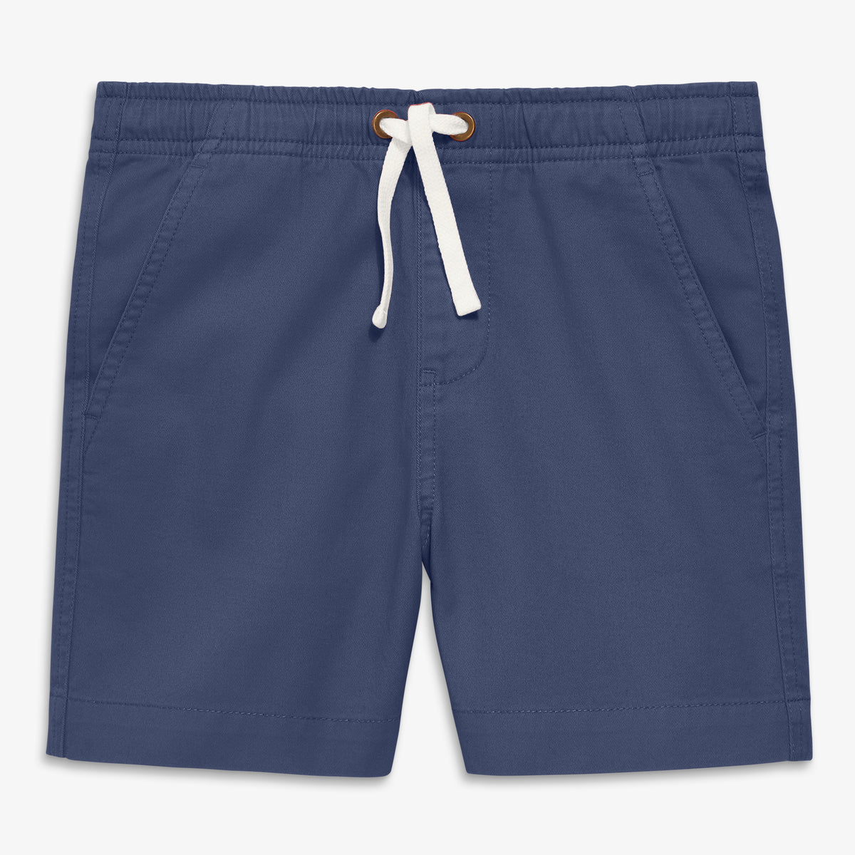 Kids stretch chino drawstring short in sunwashed-navy